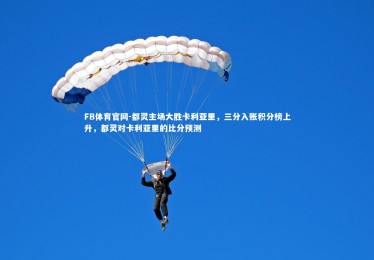 FB体育官网-都灵主场大胜卡利亚里，三分入账积分榜上升，都灵对卡利亚里的比分预测